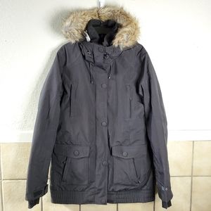 PWDR Room black Fur lined ski jacket Size XL